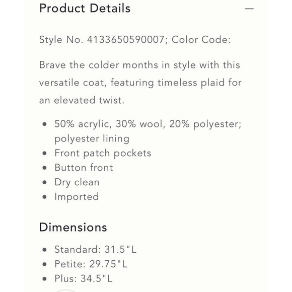 New ANTHROPOLOGIE Elsa •XS P Petite•Cream Blue Plaid Fuzzy Oversized Coat Jacket - Picture 6 of 11